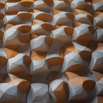 A close-up of a white and orange abstract surface.