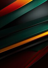 Dark Green Red And Yellow Luxury Lines Overlapping