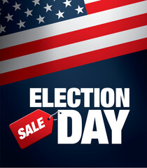 Wall Mural - Election day sale banner design vector illustration