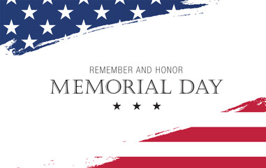 Memorial day banner design. Vector illustration