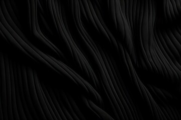 Canvas Print - Black knitted fabric texture with warm background and soft pleats and draperies on clothes