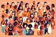 © freelanceartist - Flat-colored illustration for International Women's Day. A  graphic collage of diverse women of different cultures and nationalities.