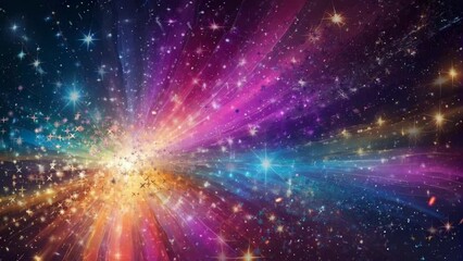 Wall Mural - background with stars, Seamless Animation Video Background in 4K Resolution