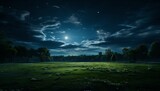Fototapeta  - An empty field at night