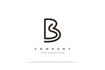 Wall Mural - Initial Letter BS Logo or SB Logo Design Vector Template