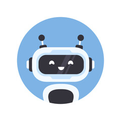 Wall Mural - robot chatbot icon. online communication concept. ai assistant support. artificial intelligence tech