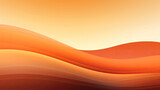 Fototapeta Zachód słońca - Artistic simple abstract background gradient Orange and light brown curve waves with style thankful and festive created with Generative AI Technology 
