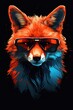 The Suave Fox With Stylish Shades on a Mysterious Night