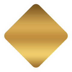 Wall Mural - Luxury golden square shape design transparant png, shape square gold design template, gold button element Square