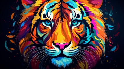  tiger head illustration