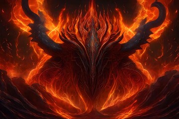 Wall Mural - fire flames background