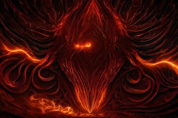 Poster - abstract background with flames