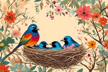 Birds In Nest
