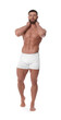 © New Africa - Young man is stylish underwear on white background