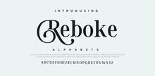 Elegant Font Uppercase Lowercase And Number. Classic Lettering Minimal Fashion Designs. Typography Modern Serif Fonts Regular Decorative Vintage Concept. Vector Illustration