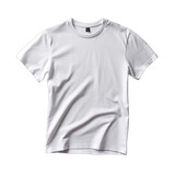 Fototapeta  - White T-shirt Mockup Isolated on Transparent or White Background, PNG