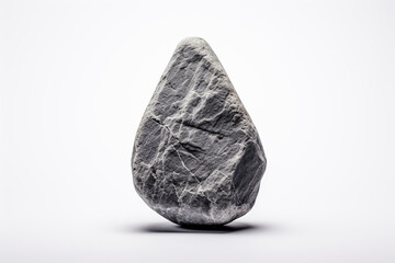 Canvas Print - Hard rock stone shape on white background