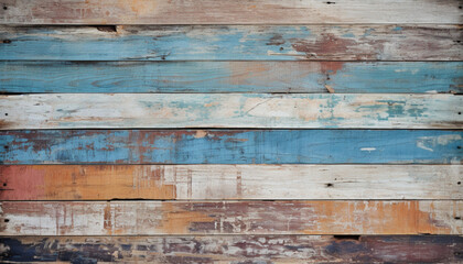 Wall Mural - aged horizontal wood background