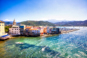 Canvas Print - The Old Part of Saint-Florent on Corsica