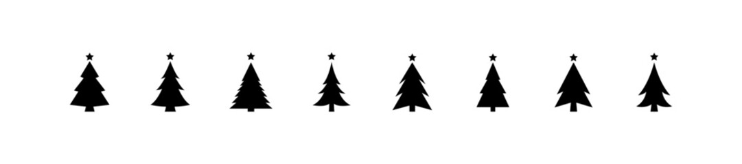 Christmas tree, spruce, pine icon vector image.