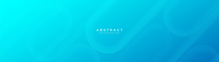 Poster - Abstract geometric lines futuristic digital hi-technology background. Trendy blue minimal geometry banner. Vector illustration