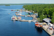 © sikaraha - View of the port of the town of Puumala on a June day