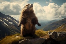 A Marmot With Fluffy Fur 