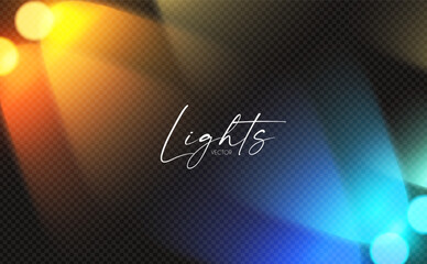 Wall Mural - rainbow spotlight effect with bokeh. show lights.