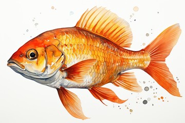 Wall Mural - fish isolated on white