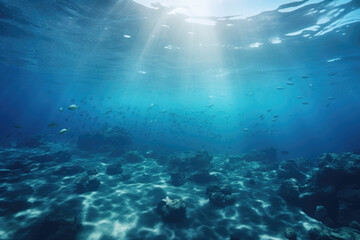 Sticker - Underwater view of the ocean