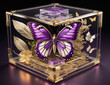 goldene Schmetterlings Box