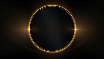 golden circle wallpaper on black background
