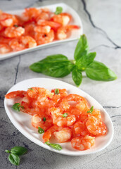 Sticker - boiled shrimp in sweet chili sauce