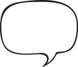 hand drawn speech bubble. coloring icon in SVG