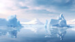 Arctic Panorama Image,Winter landscape ,AI Generative 
