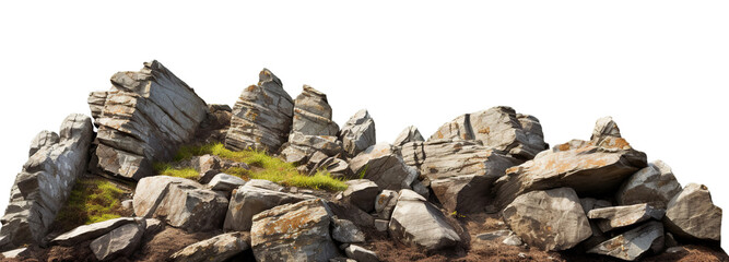 Wall Mural - Rocky, rugged landscape with stones, cut out