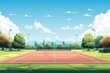Empty tennis court 
