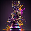 Schach König in lila