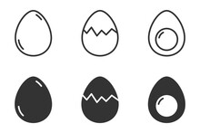 Chicken Egg Icon. Vector Illustration