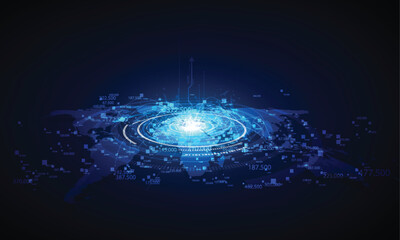 Poster - Background of the World Network Connections