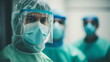 © The PNG of Everythin - Portrait of a female surgeon in operating room. She is looking at camera.
