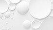 © solidmaks - Abstract white background with random circles and soft shadows. Light back