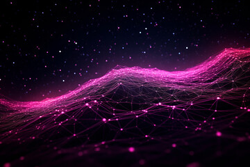 Poster - Abstract business futuristic background with glowing lines. Data technology