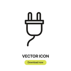 Leinwandbilder - Plug icon vector. Linear-style sign for mobile concept and web design. Plug symbol illustration. Pixel vector graphics - Vector.
