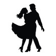 © Ismail Hossain - Couple Dancing Silhouette on White