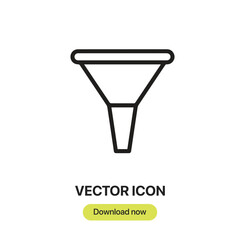 Leinwandbilder - Funnel icon vector. Linear-style sign for mobile concept and web design. Funnel symbol illustration. Pixel vector graphics - Vector.