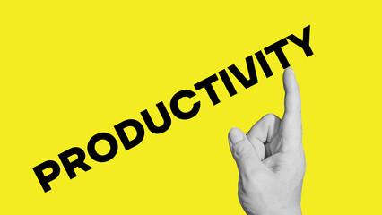 Poster - Improve Productivity is shown using the text. Increase productivity concept