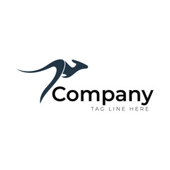 The modern concept of the kangaroo logo for businesses, companies, vector illustration