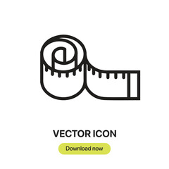 Aufkleber - I am measuring the Tape icon vector. Linear-style sign for mobile concept and web design. Measuring Tape symbol illustration. Pixel vector graphics - Vector.