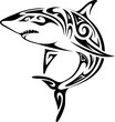 Shark tattoo in tribal style